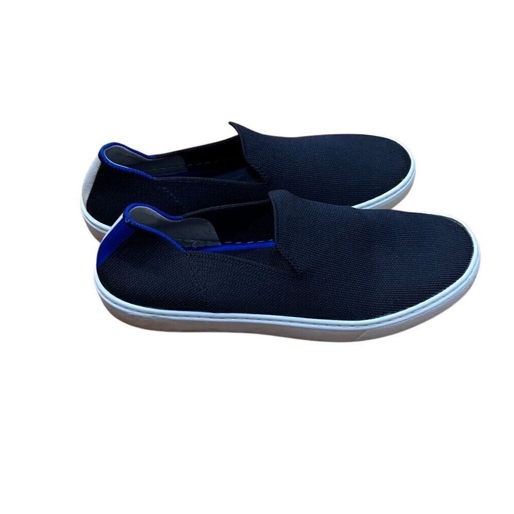 Rothy's The Original Slip On Sneakers Womens 8 EU 39 Black Solid Textile Shoes